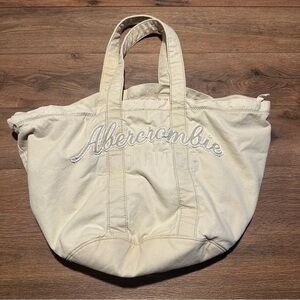 Y2K XL Abercrombie & Fitch Vintage Canvas Tote Bag